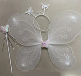 Nessiworld White Color Butterfly Wing Crown and Stick 50x37 cm